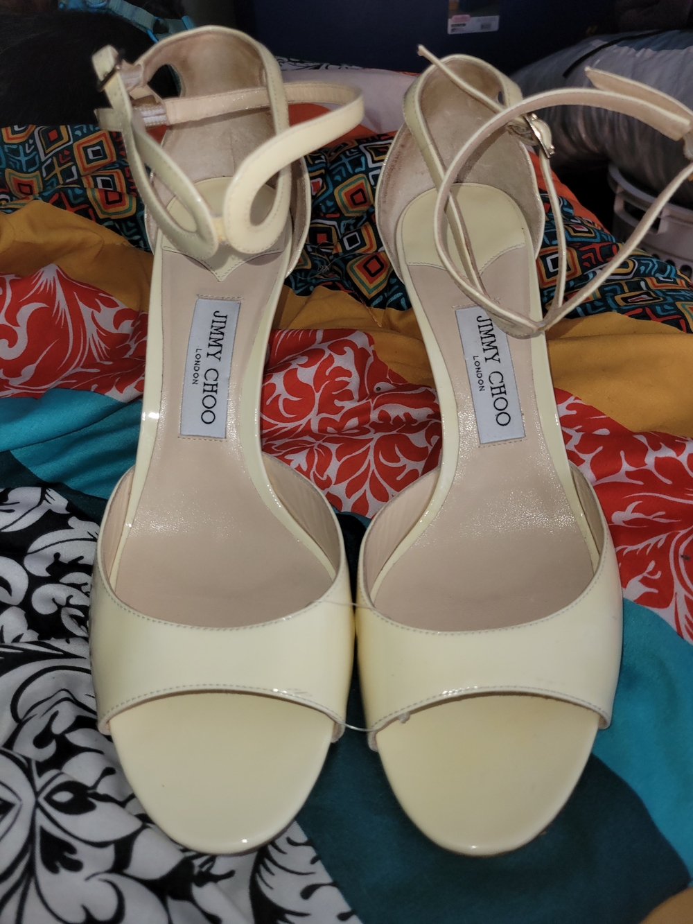 Jimmy Choo Women’s Pale Yellow Ankle-Strap Sandals